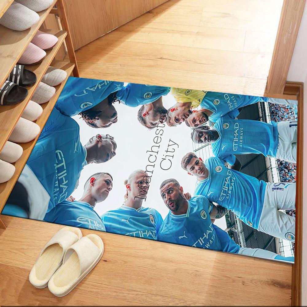 Manchester City Floor Rug Office Rug Perfect For Playrooms Foyer Living Rooms Dormitory Antislip Rug Decorate Offices