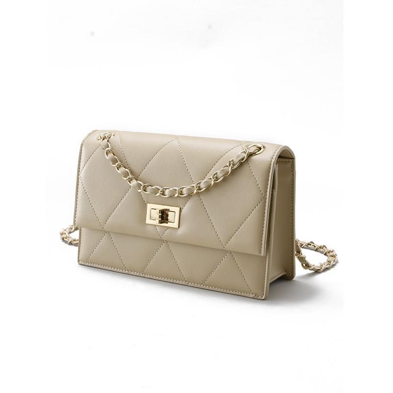 New Leather Niche Retro High-end Diamond Chain Underarm Bag Shoulder Messenger Bag Bag