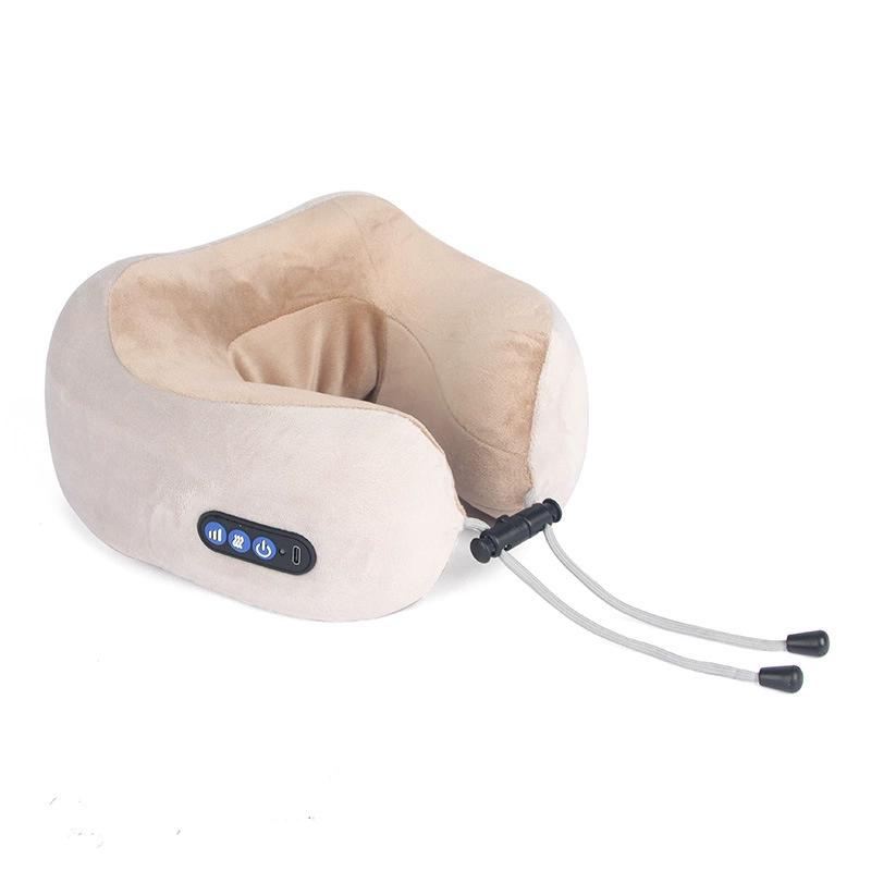 

Almohada de masaje cervical en forma de U con espuma viscoelástica para viaje y coche
