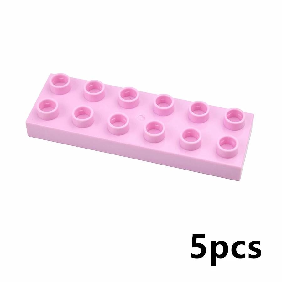 Big Size Duploes Building Blocks City Colorful Bulk Large Particle 2x2 2x4 Parts Assembled Thin Bricks Compatible Large Toy Gift