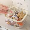 New Mini Desktop Storage Box with Lid Dust Proof Hair Accessories Organizer Makeup Sundries Bucket Holder Case Desktop Trash Can