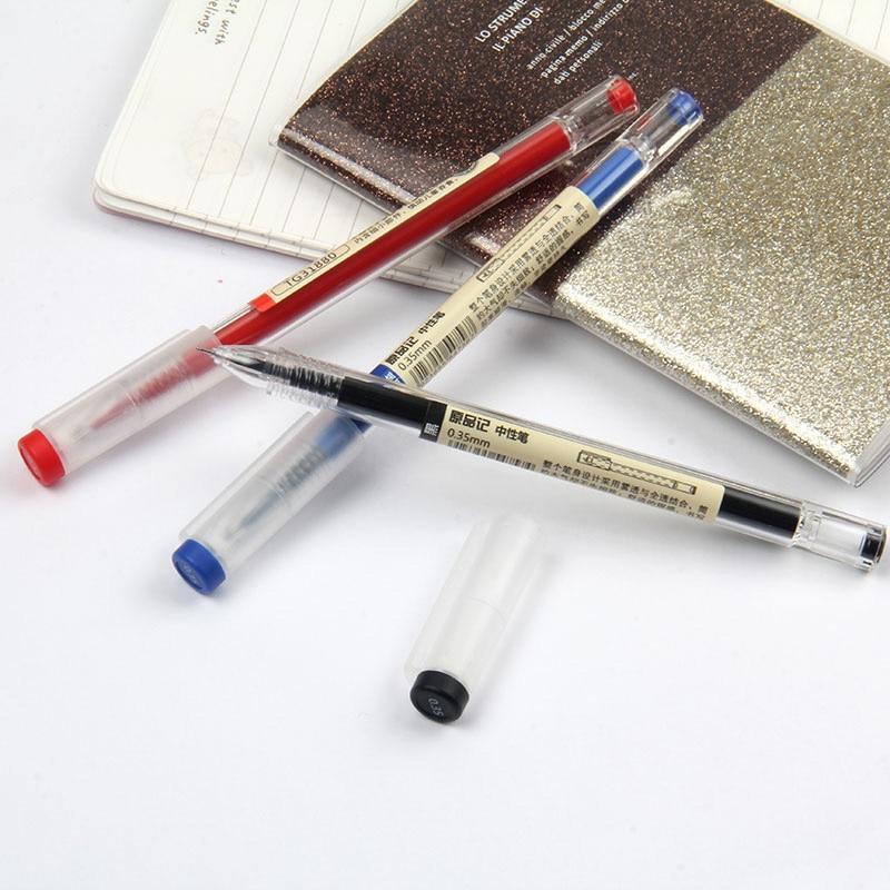 0.35mm Fine Gel Pen Blue/Black Ink Refills Rod for Handle Marker Pens School Gelpen Office Student Writing Drawing Stationery