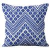 Nordic Style Blue and White Geometric High-end Pattern Pillow Cover Simple and Fashionable Home Sofa Cushion Cover Pillow Cover