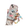 Three dimensional Waves Suitable for Iphone16 Cartoon Gradient Jade Gui Dog Shell Apple 15 Cute Bracelet Bead Protection Cover