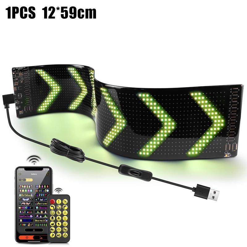 LED Matrix Pixel Panel Light DIY Programmable Flexible Display Screen App Control USB Plug-in for Car Stores Hotels Bars Party