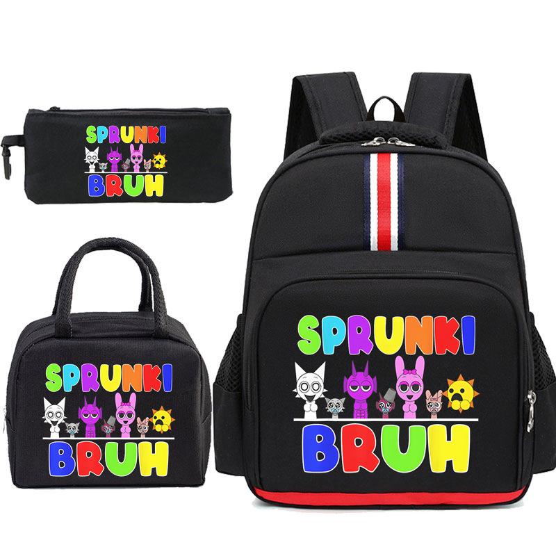 Children'S School Bag Game Merchandise Elementary School Backpack Cartoon Printing Three-Piece Set Tote Bag Pencil Bag