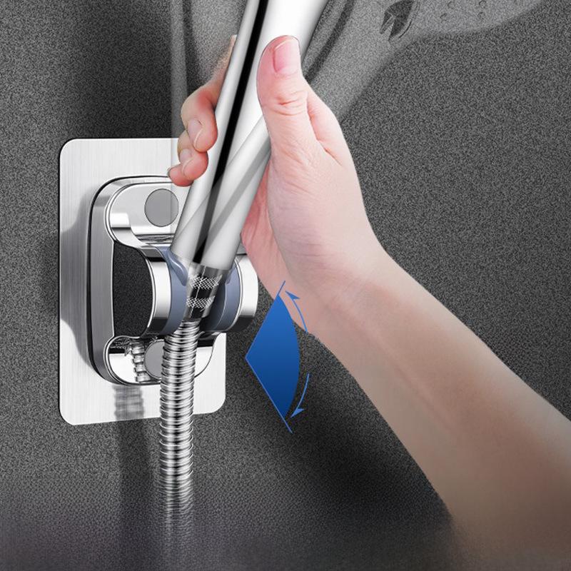 Adjustable Shower Bracket with Drying Fixture and Large Panel Shower Head