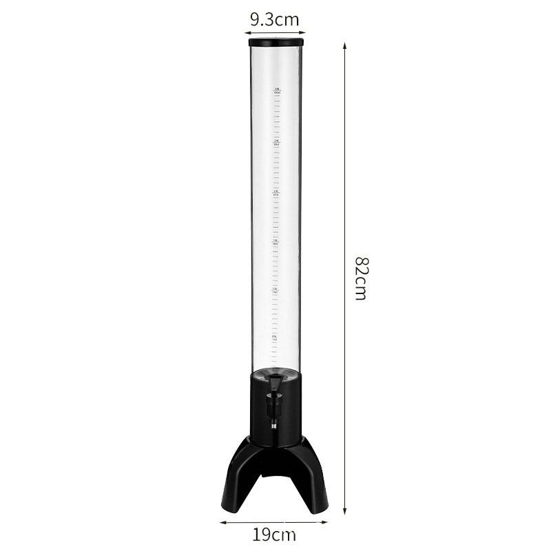 1.5L/3L Beer Dispenser with Tap Large Capacity Tabletop Juice Beverages Tower Drinks Container for Home Party Bar Restaurant