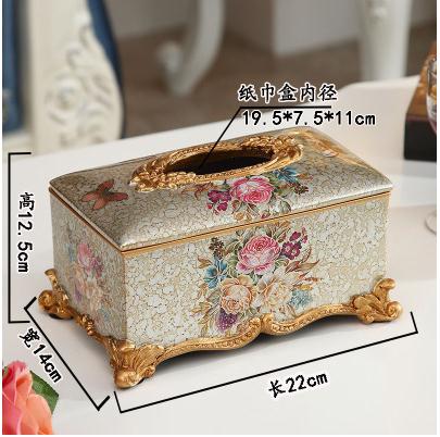 Домашний Декор Коробки для салфеток Изысканный Отель Резной Прямоугольный Автомобильный Смоляной Держатель Коробки Офисная Декорация Настольный Салфетница