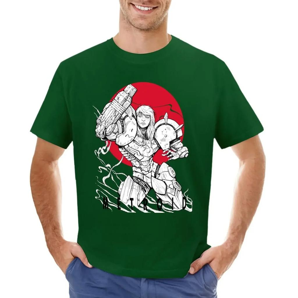 Metroid 22 T-shirt anime Blouse blacks men clothings