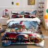 Red Car, Festive Decorations. Bedding Sets Duvet Cover Sets Duvet Covers Pillowcases(1* Duvet Cover 2* Pillowcases Without Duvet Insert)