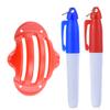 Golf Ball Line Three Line Marking Alignment Push Rod Tool With 2 Golf Ball Marking Pens Golf Marking Accessories