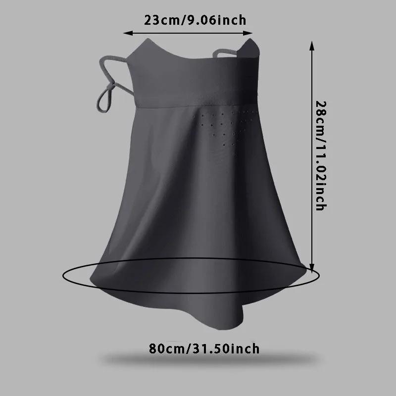 Damen Outdoor-Sportarten spurloser Sonnenschutz Gesichtsmaske Imitation Eisseide UV-Schutz Sommer atmungsaktiv dünn