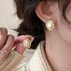 Irregular Pearl Simple Fashion Ear Clips Retro Hong Kong Style Earrings Light Luxury High-end Earrings Women