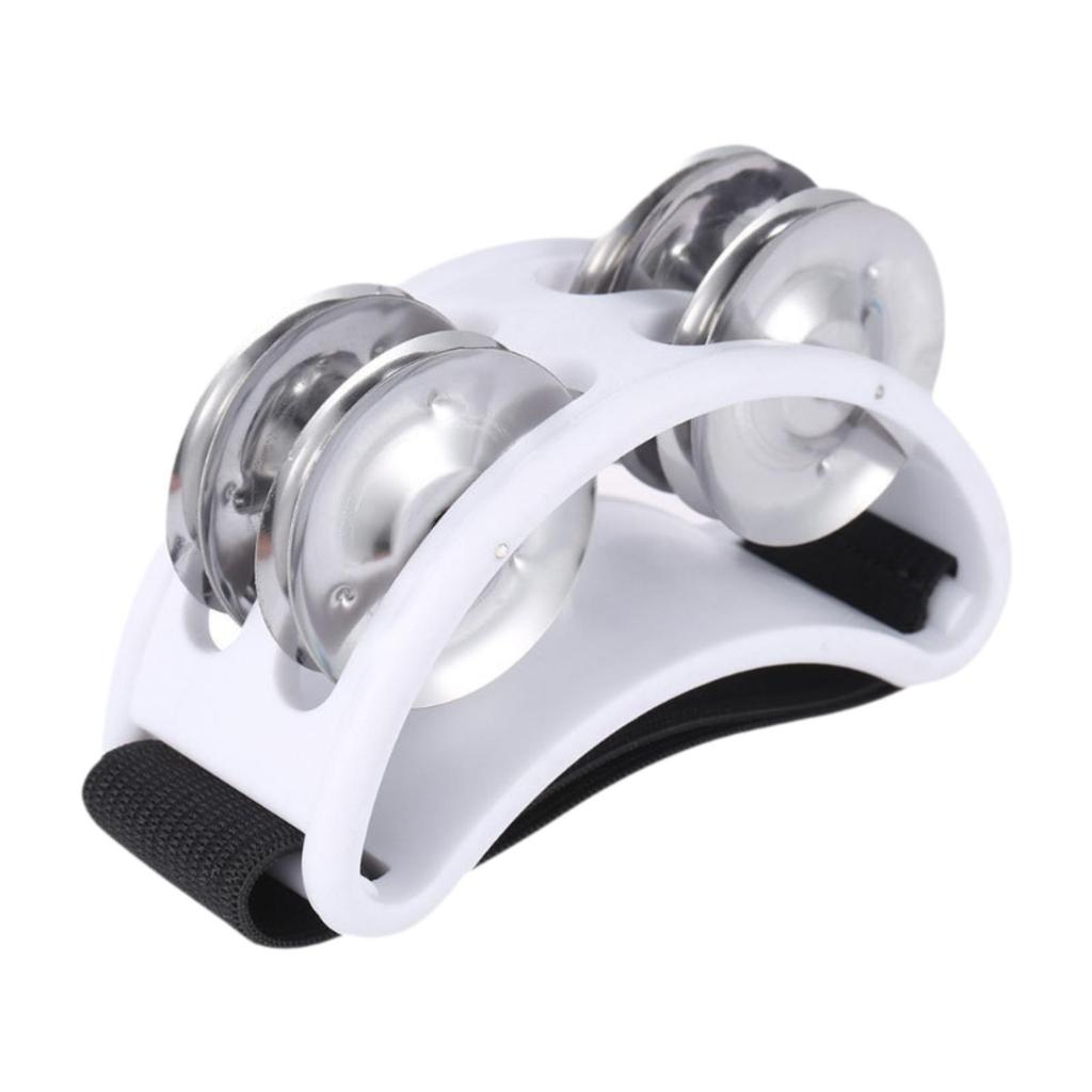 Foot Tambourine 4 Bells Tambourine Professional Shoe Tambourines Shaker Foot Drum for Party Banjo Mandolin Ukulele Instrument