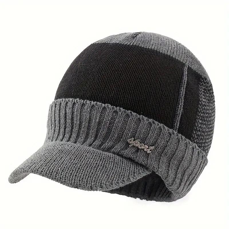 2/1PC Winter Hats Knit Cap Men And Women Velvet Hat Coral Fleece Scarf Outdoor Riding Hat Warm Plus Velvet Neck Protect Cap