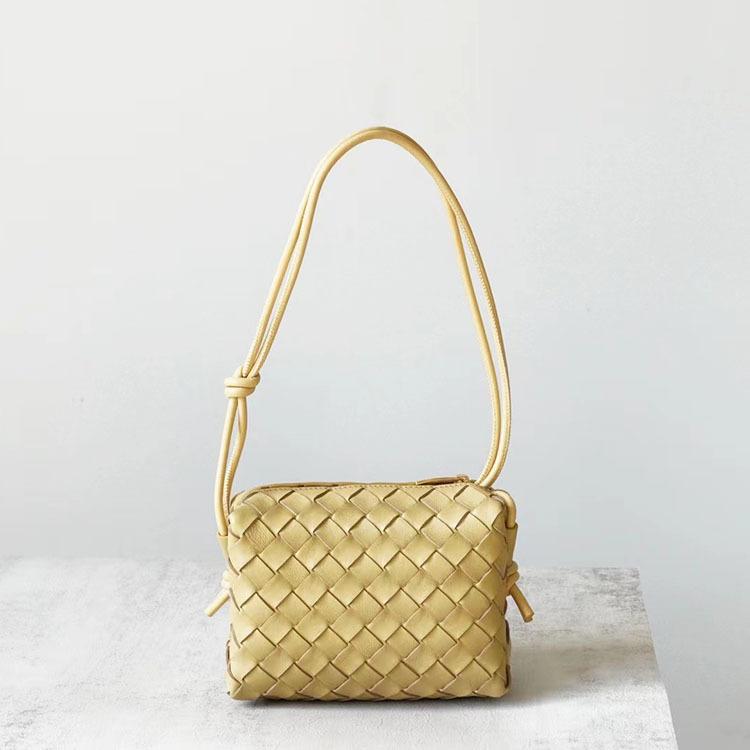 

Сумка из натуральной кожи ручной работы High Ding, внутри и снаружи, мягкая овчина, сумка для фотоаппарата, мини-сумка для женщин 16x11x6cm золотой