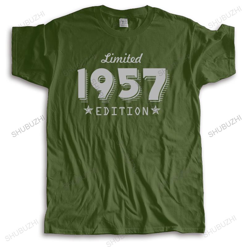 Mens Fashion Cotton T-shirt Men Brand Teeshirt 1957 Limited Edition Funny Tee-shirt Male Summer Tops Brand Clothing