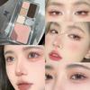Palette d'ombres à paupières 6 couleurs Punk Smoky Noir Pailletée Nacrée Palette d'ombres à paupières Coréenne Bleue Brillante Contour Blush Maquillage