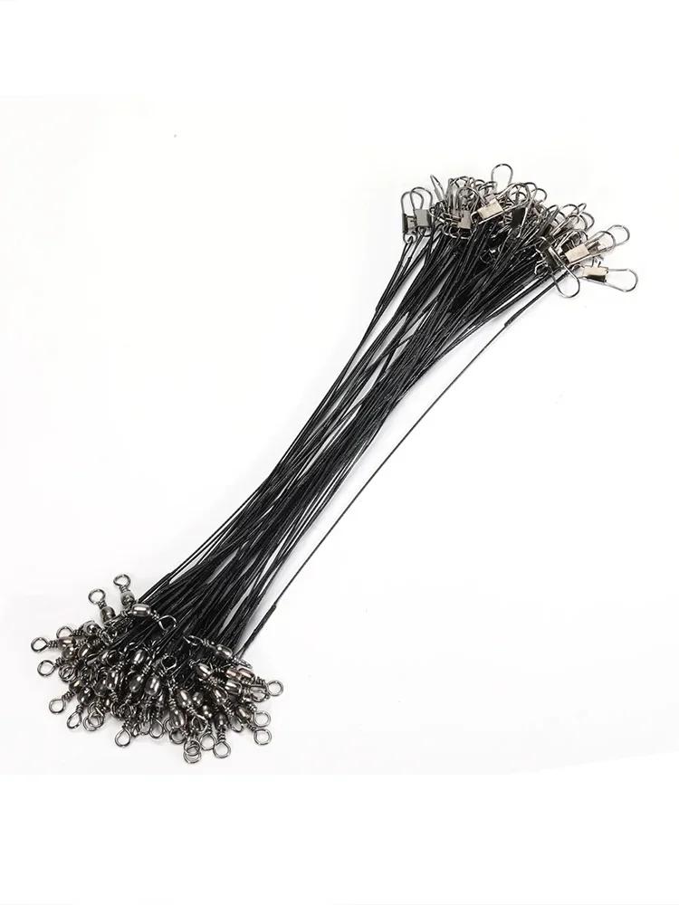 

20 шт. Стальной поводок с вертлюгом Рыболовный аксессуар Свинцовый сердечник Рыболовная леска 20 см Sougayilang 1 шт. Стальная рыболовная леска против порезов