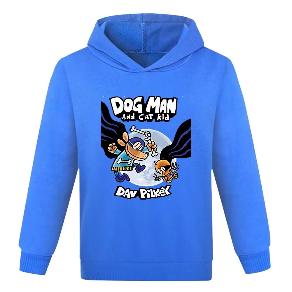 

Толстовка с капюшоном Dogman Kids для малышей, мальчиков и девочек, весенняя, с мультяшным принтом Собака-человек, с длинным рукавом, одежда, рождественский подарок 150