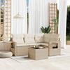 VidaXL Garden Lounge Set with Cushions 5 Pcs, Patio Sofas, Patio Furniture Set, Outdoor Furniture, Beige 3220117