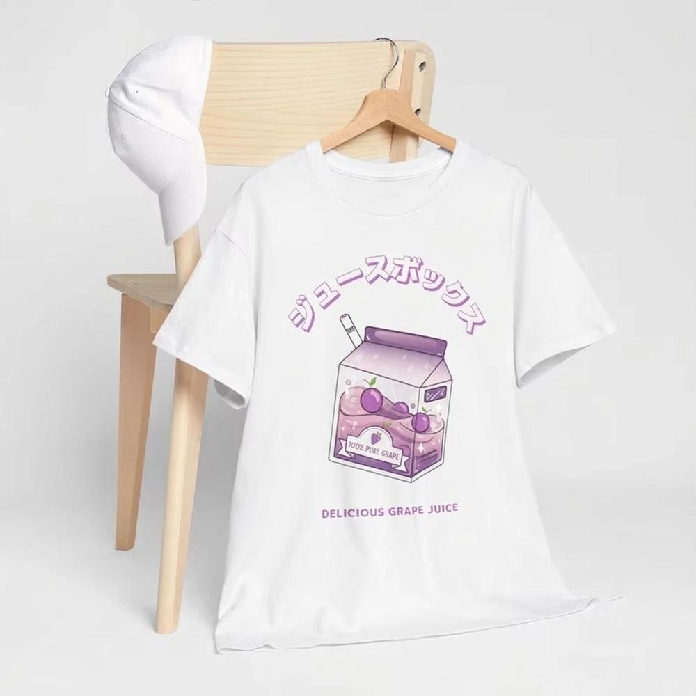 Kawaii Grape Juice Goth Japanese White Tshirt Gift For Fans 2XL