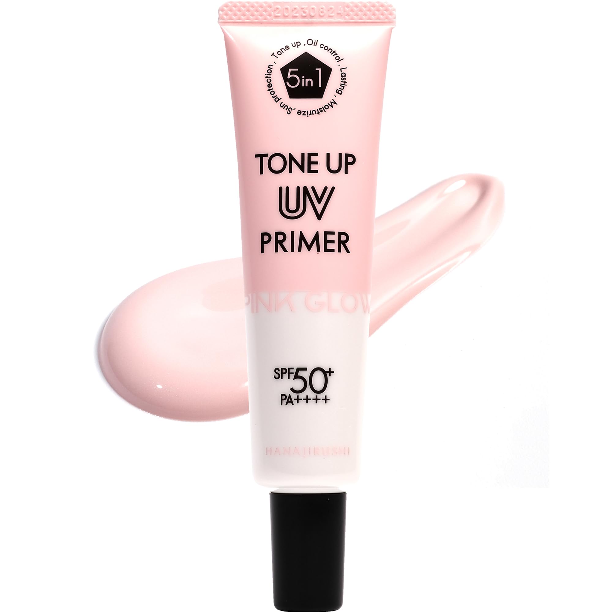 

Hanajirushi Tone-Up UV Makeup Base 35mL SPF50+ PA++++ [Pink Primer for a Healthy Glow] Face Sunscreen, Tone Correction, Ceramide, Moisturizing,