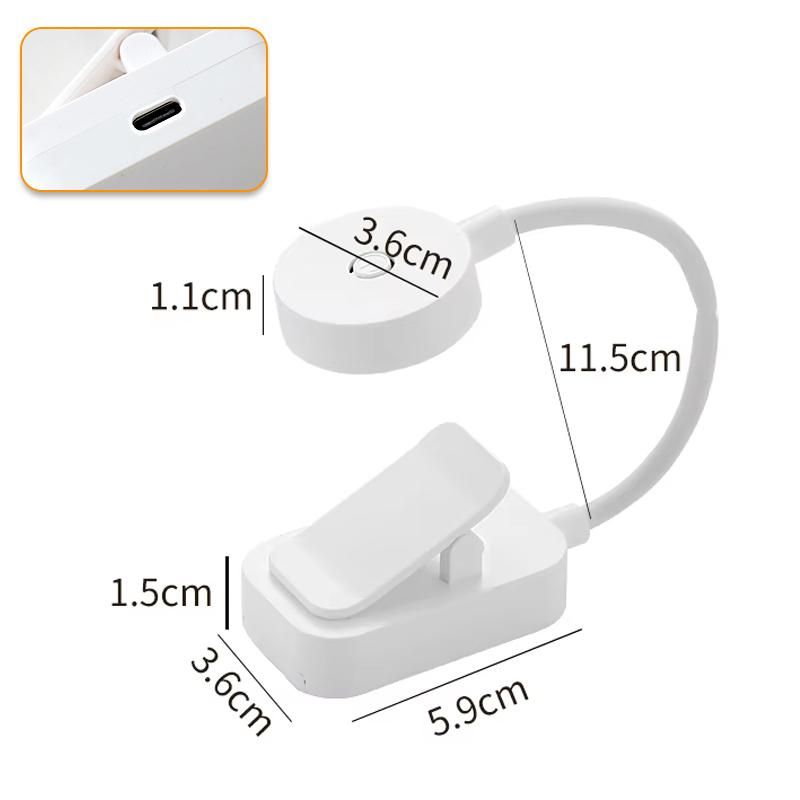 Mini Portable LED Book Light Eye Protection Reading Lamp Flexible Adjustable Direction Battery Learning Desk Lamp Bedroom Light
