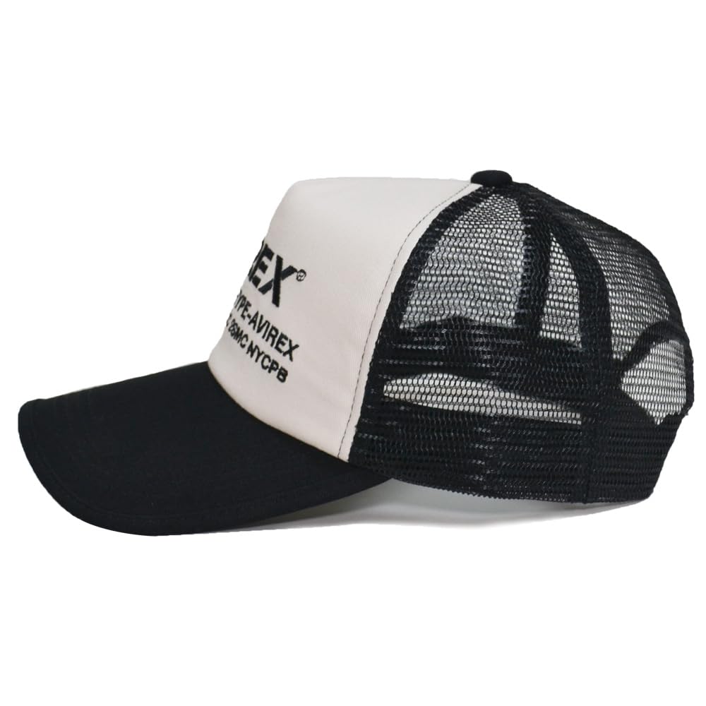 Numbering Embroidered Mesh Cap 7300 [Avirex] [Avirex] (Off-White Black)