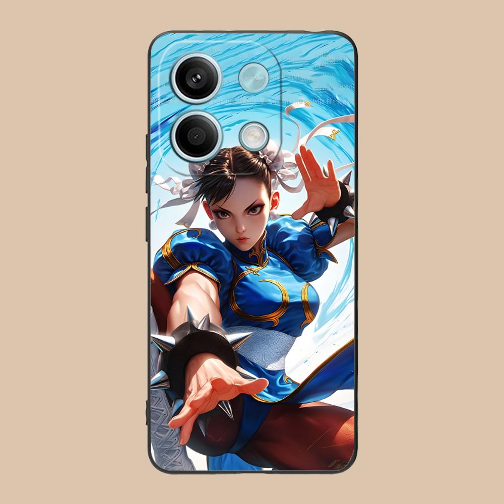 Street Fighter Chunli Phone Case for Xiaomi 15 14 13 12 Mi 11 T Ultra Lite Pro S X 5G Colorful Printing Cover Cellphones Cover