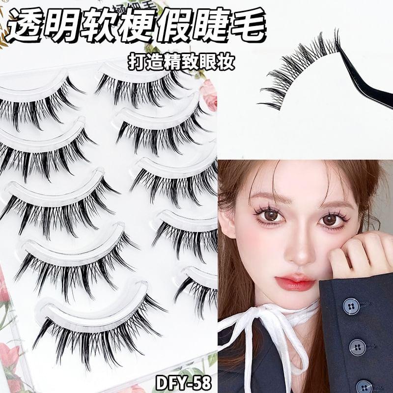Lashie - Set of 10 Pairs: Doll Eye Crisscross False Eyelashes
