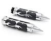Karun Motorcycle Chrome Hand Grips Custom Handlebars Fits and Honda with Throttle Grips Suzuki, Kawasaki, Yamaha, 1-Inch