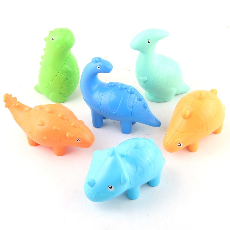 Strange Simulated Dinosaur Rubik'S Cube, Finger Rubik'S Cube, Triceratops, Stegosaurus, Parasaurolophus, Decompression And Flipping Rubik'S Cube Toy