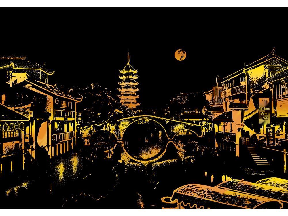 

DIY City Night View Scratch Art Painting - Creative Handmade Gift for Best Friend or Boyfriend s Birthday