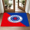 Rangers FC Design Crystal Velvet Rug Soft Decorative Mat for Bedroom Entrance