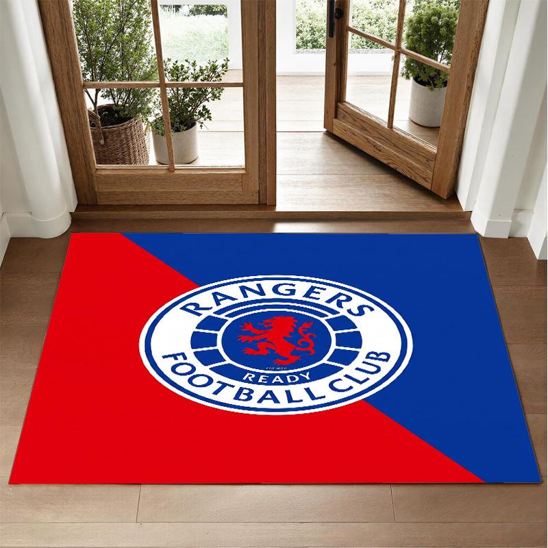 Rangers FC Design Crystal Velvet Rug Soft Decorative Mat for Bedroom Entrance