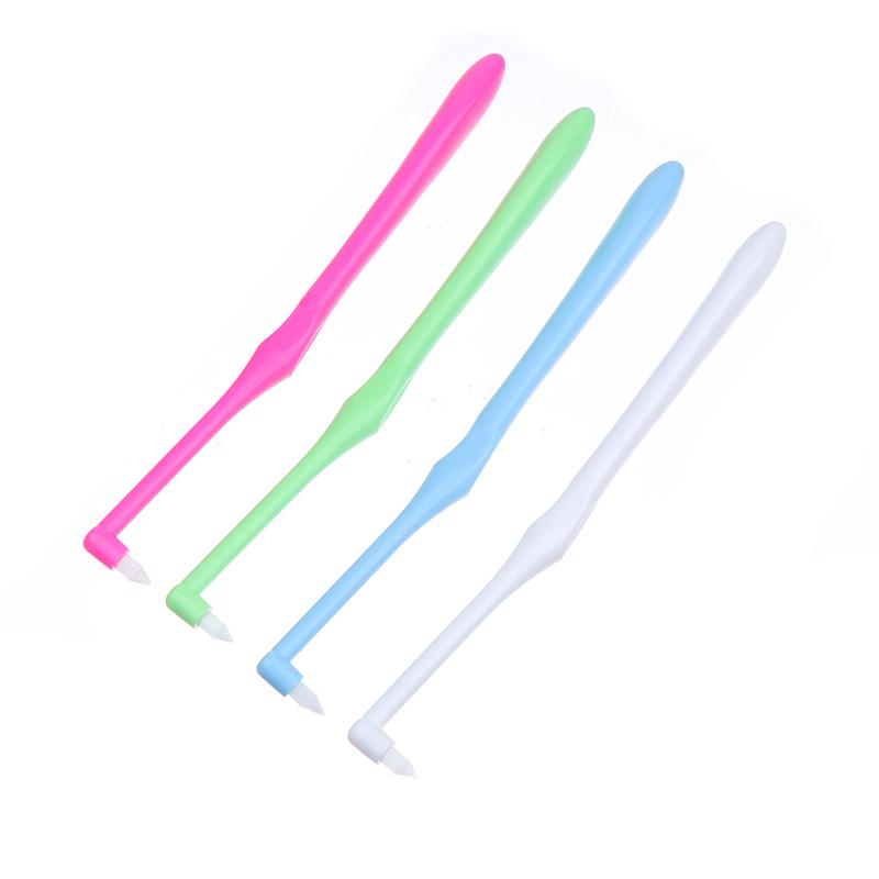 Lot de 4 brosses interdentaires orthodontiques à faisceau unique, souples, pour le nettoyage des dents, outil de soins bucco-dentaires, petite tête, implant capillaire souple pour adultes