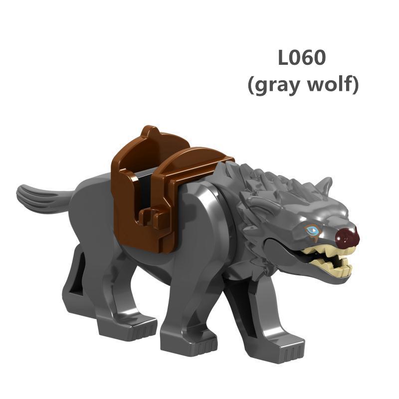 Magic Middle Series Classic Animals Building Blocks Creative War Mount Elk Boar Wolf DIY Bricks Toys For Children Christmas Gift