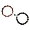 Hot Sale 2Pcs/Set Beads Bracelet For Lovers Natural Stone Distance Heart Magnet Couple Bracelets Friendship Fashion Jewelry Gift