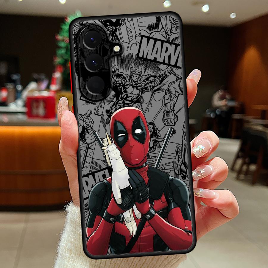 Case for Samsung Galaxy A52S A72 A54 A56 A55 A35 A17 A52 A73 A33 A34 A36 A53 A16 A15 A14 A23 Phone Cover Marvel Deadpool
