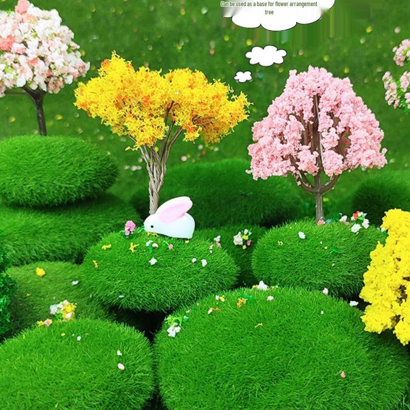 Moss Green Artificial Foam Pebble Decoration for Micro Landscape and Flower Arrangements