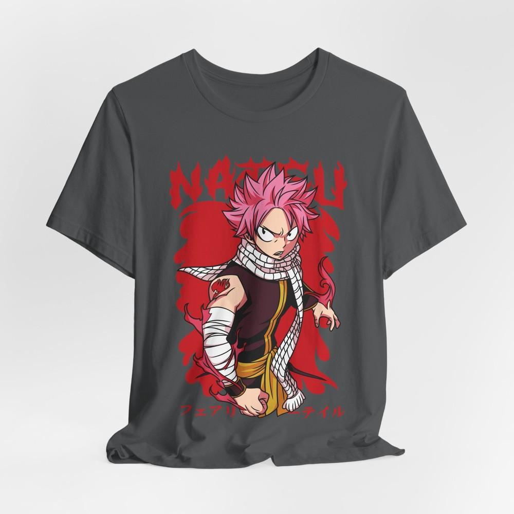 Natsu Dragon Slayer Anime Tee | Fairy Tail Japanese Text XL