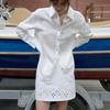 Elssibeui Punching Lace Mini Skirt_Ivory