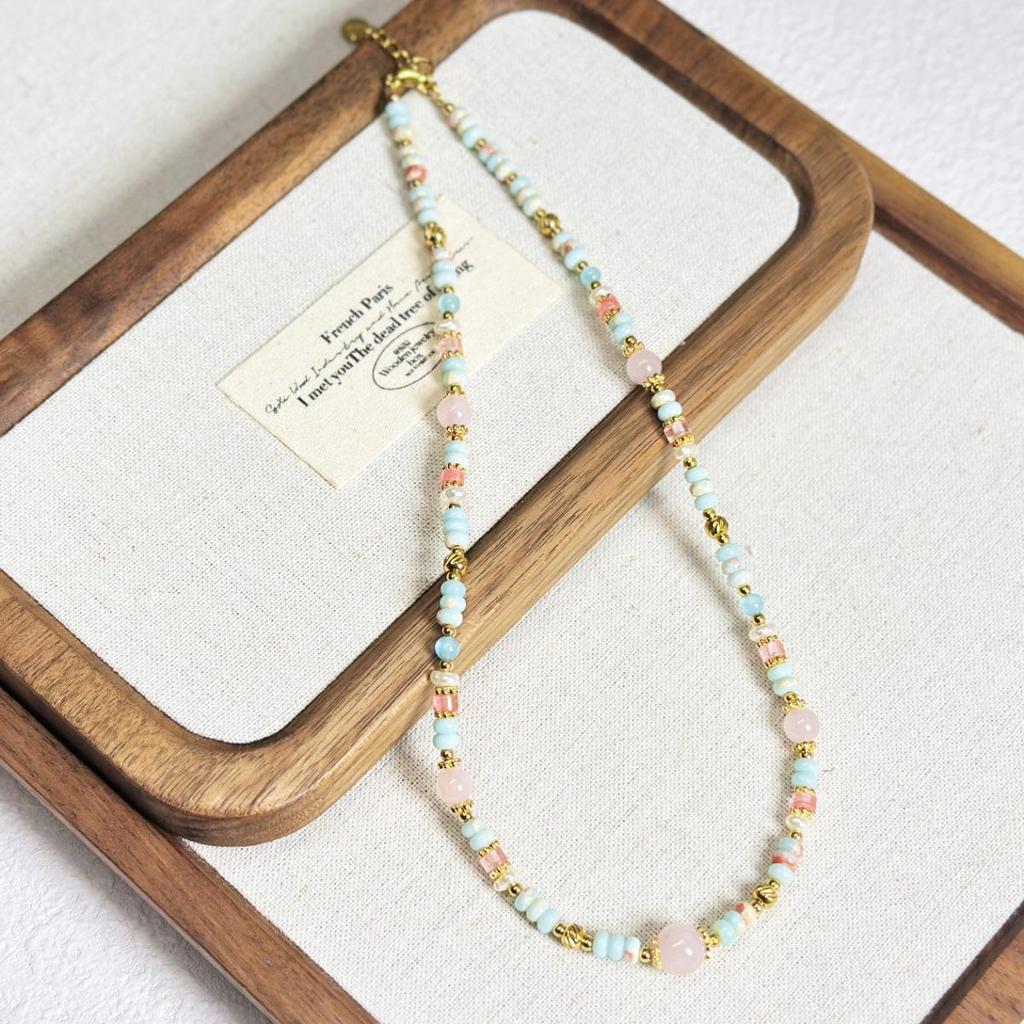 Exquisite Colorful Beaded Freshwater Pearl Necklace: Versatile High-End Fashion Jewelry for Women