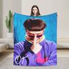Oliver Tree Retro Art Design Throw Blanket Cozy Funny Blanket  For Living Room Camping Flannel Bedspread Bed Cover