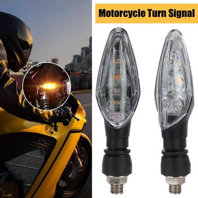 Clignotant de moto Ambre Indicateur Universel Moto Arrière Marche Étanche Lampe Scooter Feux d'avertissement Arrière A9X8