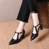 women fashion high quality spring & summer wine red comfort slip on square heel shoes lady leisure black pumps ab680