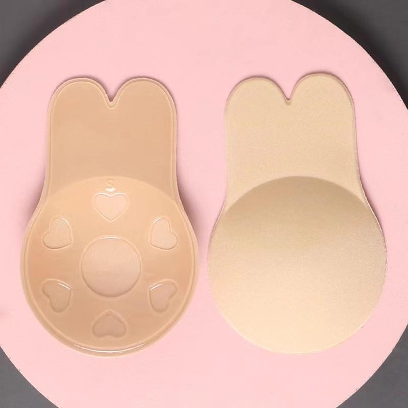 S/M/L Push Up Bras Self Adhesive Silicone Strapless Invisible Bra Reusable Sticky Breast Lift Tape Rabbit Nipple Cover Bra Pads