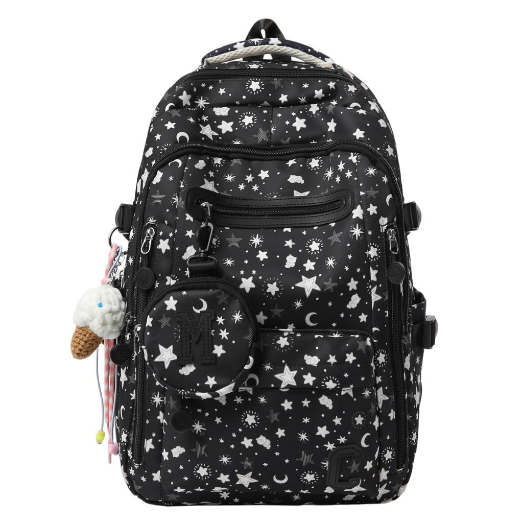 Schoolbag Women's Star Backpack Junior High School Student Lightweight Backpack